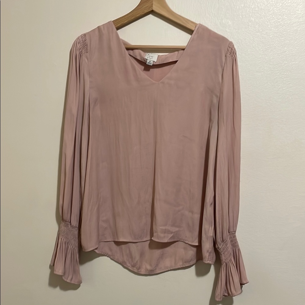 a new day Blush Pink V-Neck Blouse